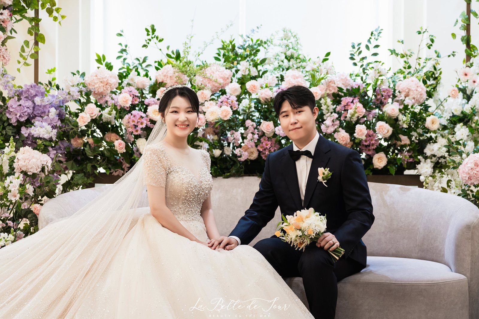 라벨드쥬 마곡 보타닉파크웨딩 카라홀 본식스냅 — 생화 신부