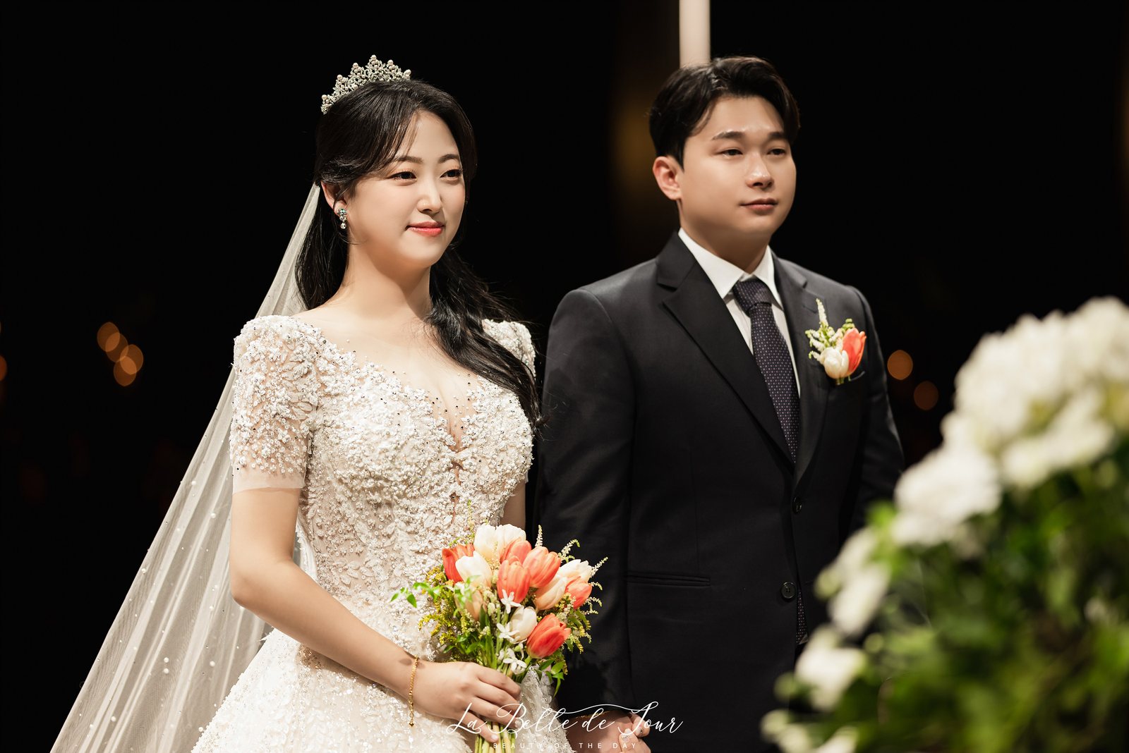 라벨드쥬 신도림 웨딩시티 그랜드볼룸 본식스냅 — 어두운 홀 예식